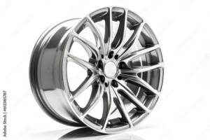 Alloy rim isolated on white left side view