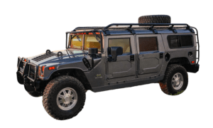 2003 hummer h1 with roof rack, brush guard and winch system