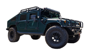 2001 HUMMER H1 SLANT BACK ARMY GREEN TEXTURED KEVLAR SIDE VIEW
