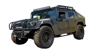 Flat Metallic Graphite 1997 HUMMER H1 HARD TOP SLANT BACK KIT 6.6 DURAMAX / Stage 4 ALLISON 6SPD 2w/4w side view