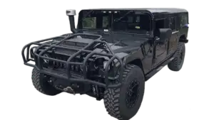 1996 Black Hummer H1 Predator Bumpers, Roof Rack, Snorkel side view