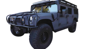1995 Hummer H1 predator kevlar nardo grey Predator D-Ring Brush Guard with Rigid Amber Pods 20” Rigid E Series Light Bars in each Bay
