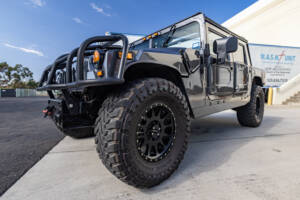 black diamond 2006 hummer h1 alpha open-top with rigid lighting, winch system, brush guard