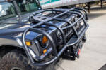 2006 hummer h1 alpha open top up close image of brush guard and winch system
