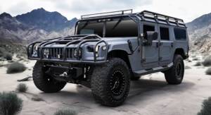 1995 hummer h1 Predator Kevlar Nardo Grey with brush guard, winch system, roof rack and after market light bars