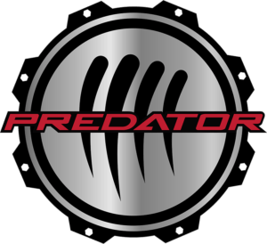 Predator motorsports logo with gear symbol