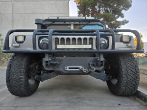 2002 GRAY Hummer H1 Wagon - Duramax Conversion with brush guard , roof rack, 12K VIPER WINCH SYSTEM