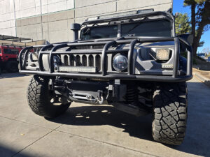 2002 GRAY Hummer H1 Wagon - Duramax Conversion with brush guard, roof rack, 12K WINCH SYSTEM