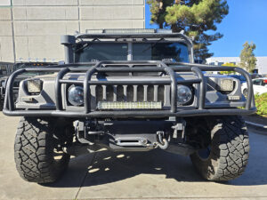 2002 GRAY Hummer H1 Wagon - Duramax Conversion with brush guard and roof rack
